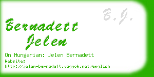 bernadett jelen business card